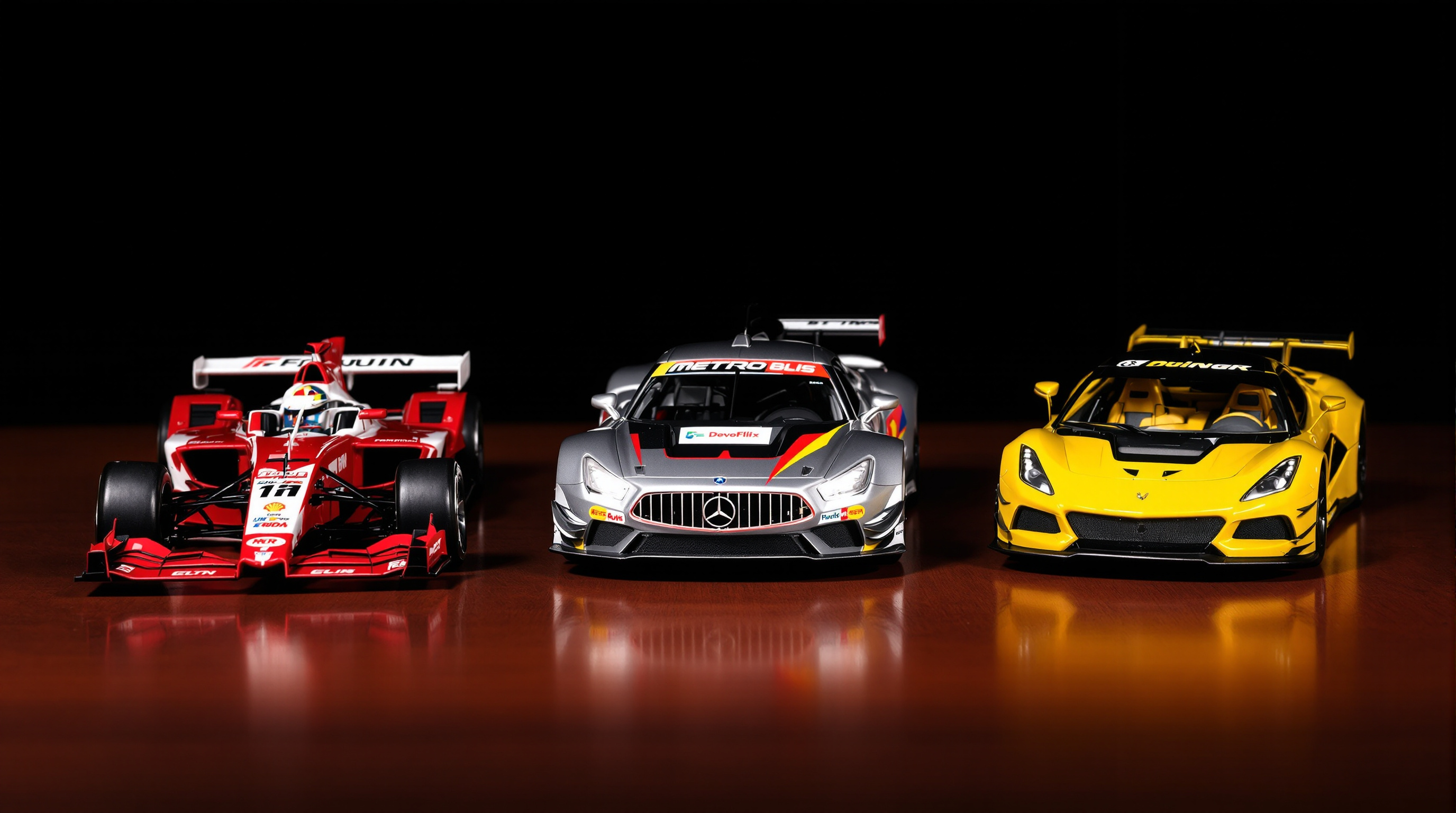 Three IMCA slot car racing classes: wing car, scale touring car, and model sports car